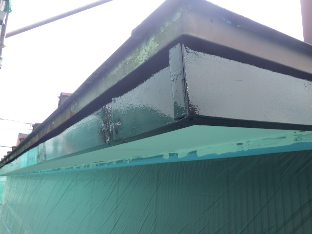 破風上塗り終了です