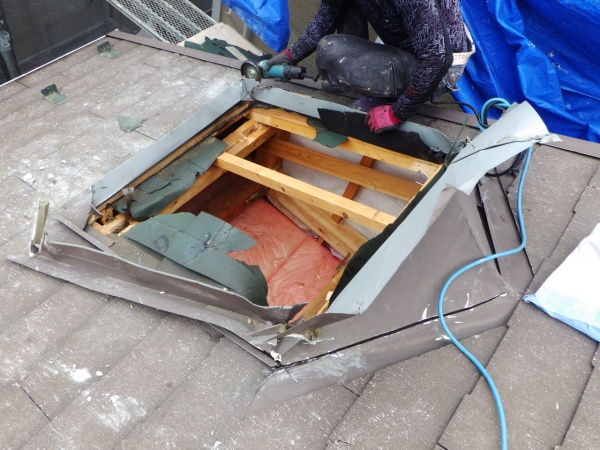 煙突の撤去が終了しました