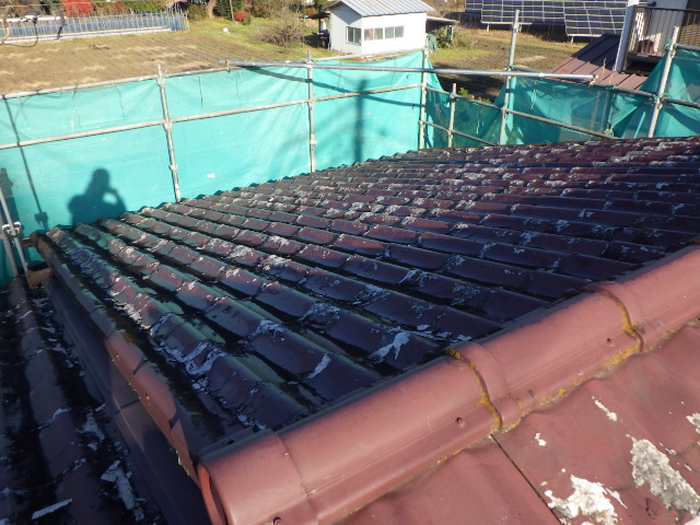 北面屋根の完工です