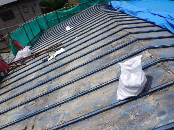 波型スレート瓦の撤去終了です