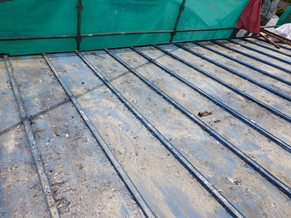 波型スレート瓦の撤去終了です