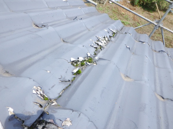 U瓦の劣化状態です