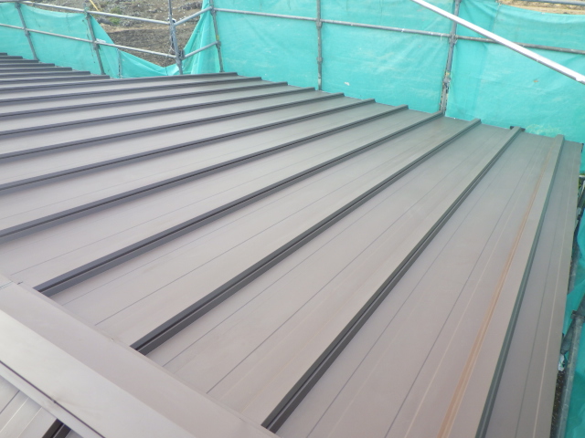 施工後の北面屋根です