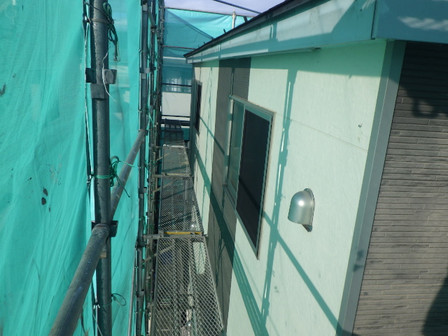 高圧洗浄後の２階外壁の状態です