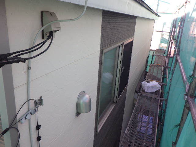 高圧洗浄後の２階外壁の状態です