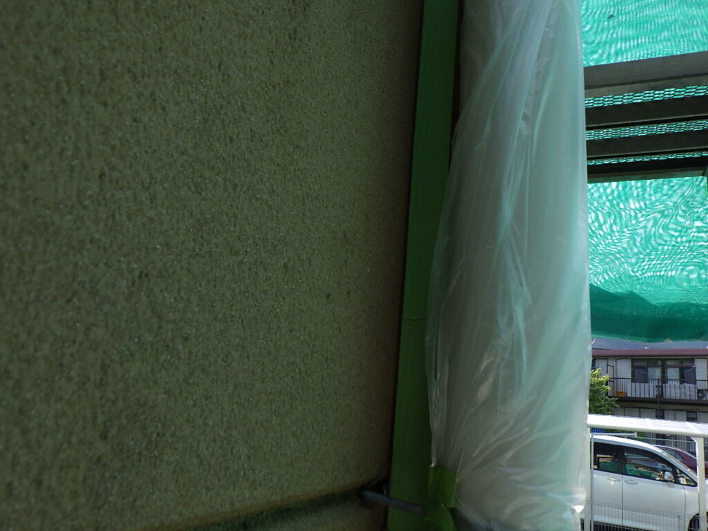 外壁塗装用の養生が終了しました