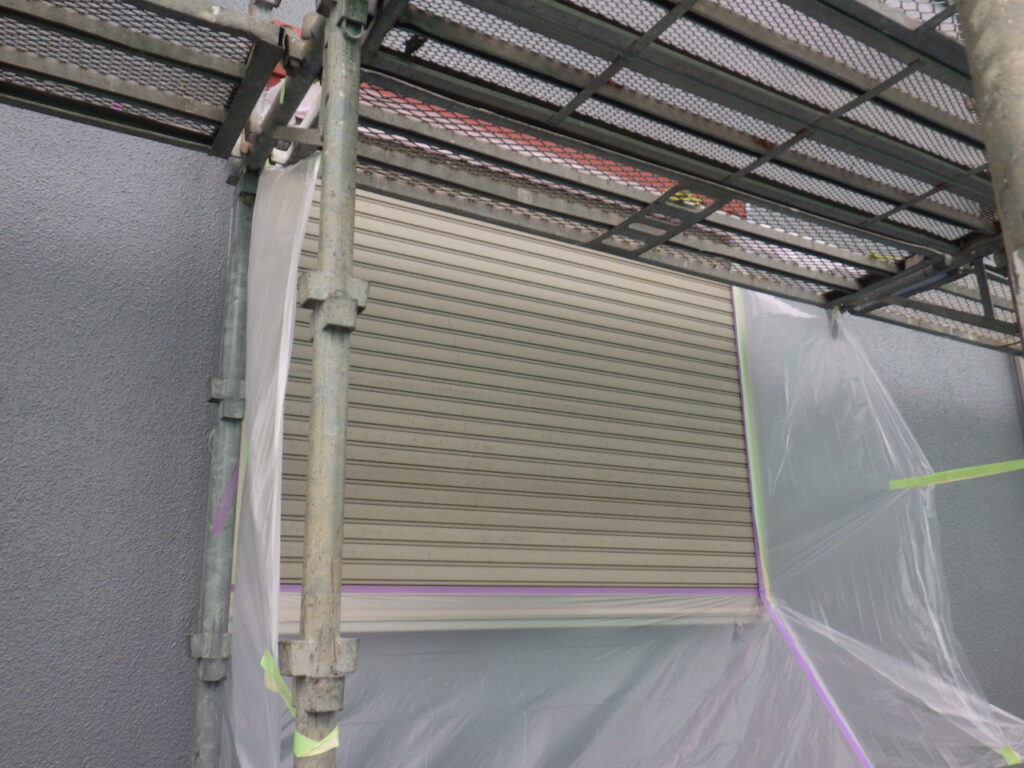吹付養生中