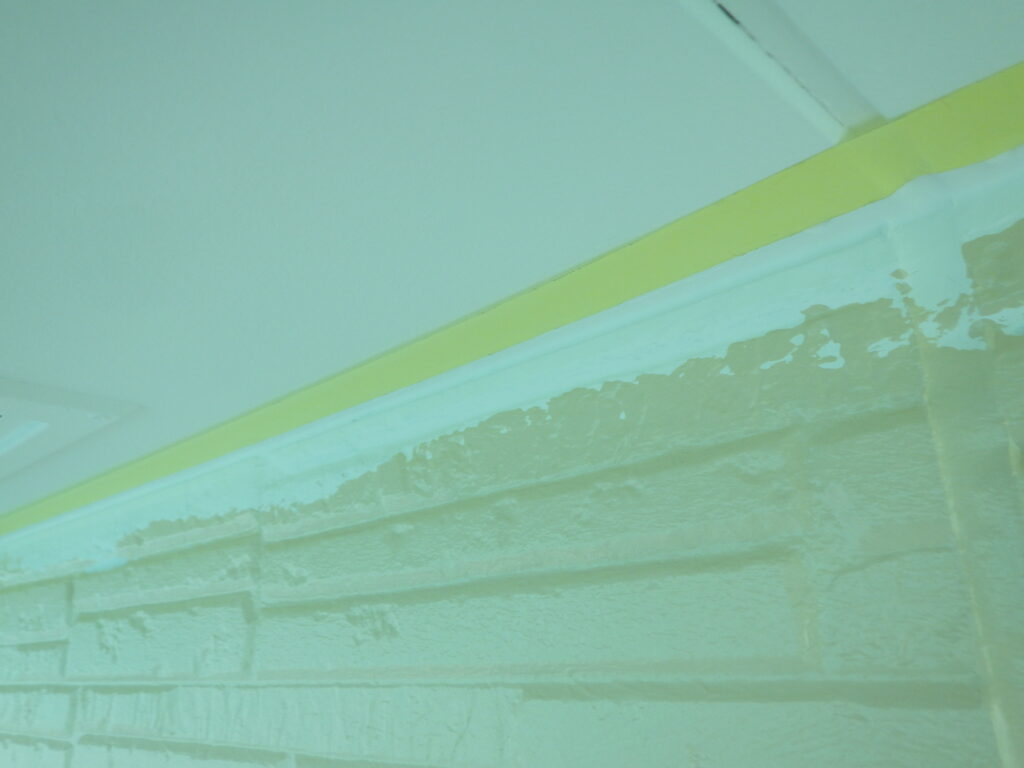 軒天見切り養生をしました