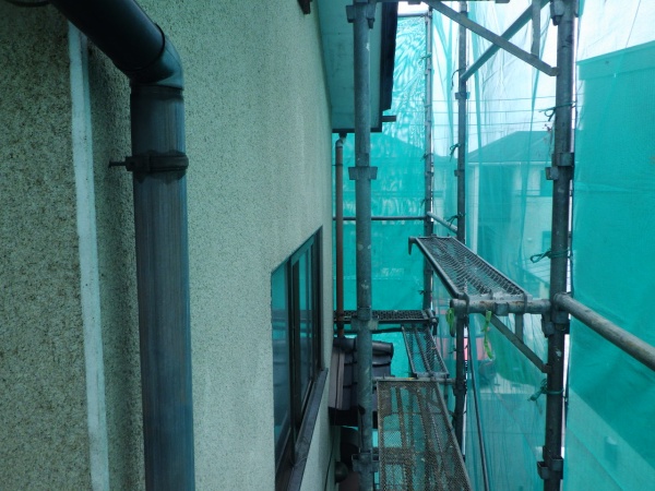 ２階外壁の洗浄終了です