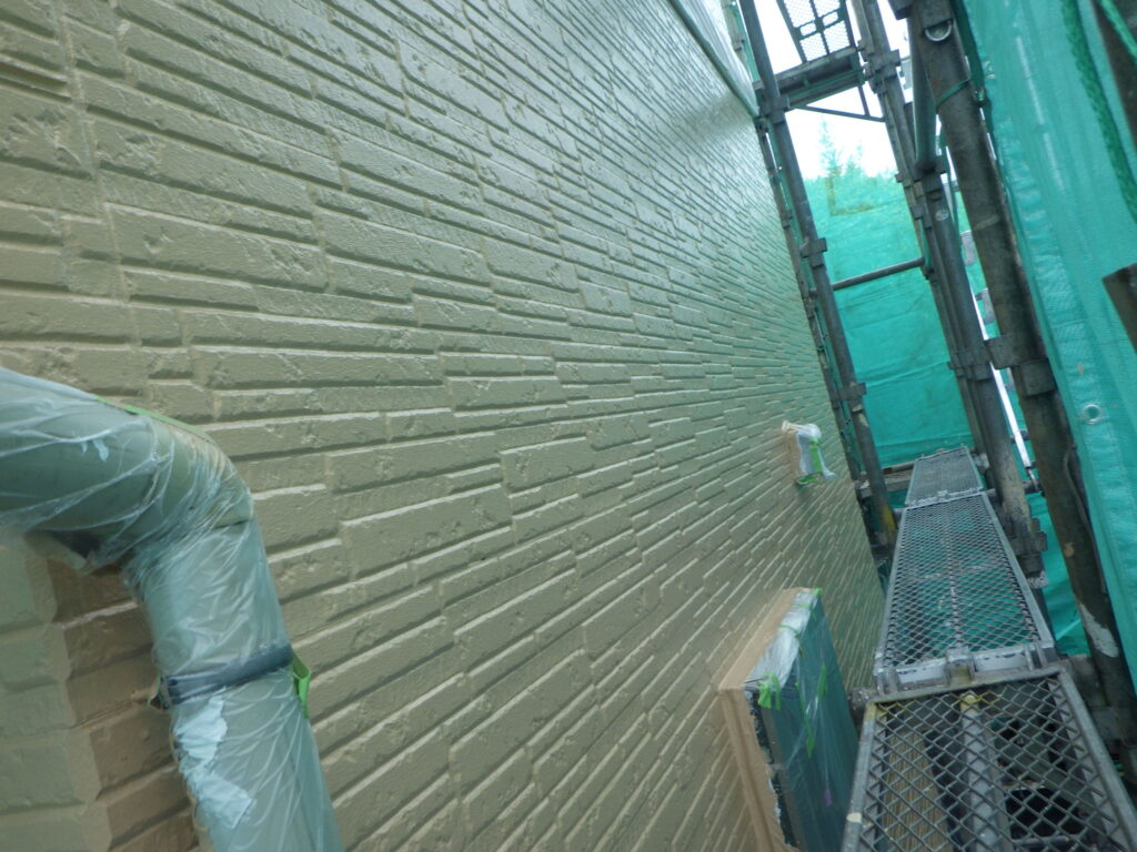 １階の外壁塗装が終了しました