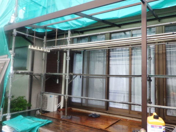 １階外壁の洗浄終了です