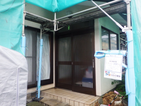 １階外壁の洗浄終了です