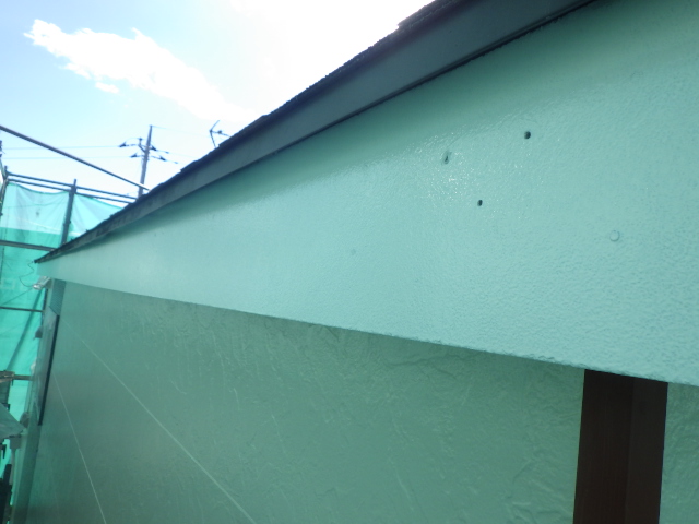 破風塗装の終了です