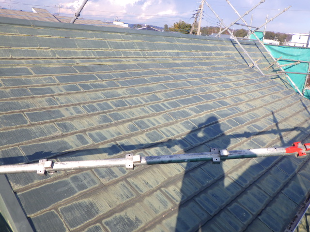 高圧洗浄後の屋根の状態です