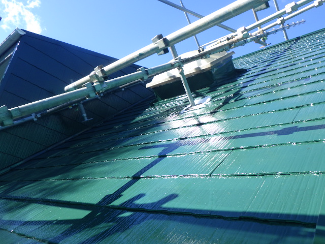 施工後の南面屋根です