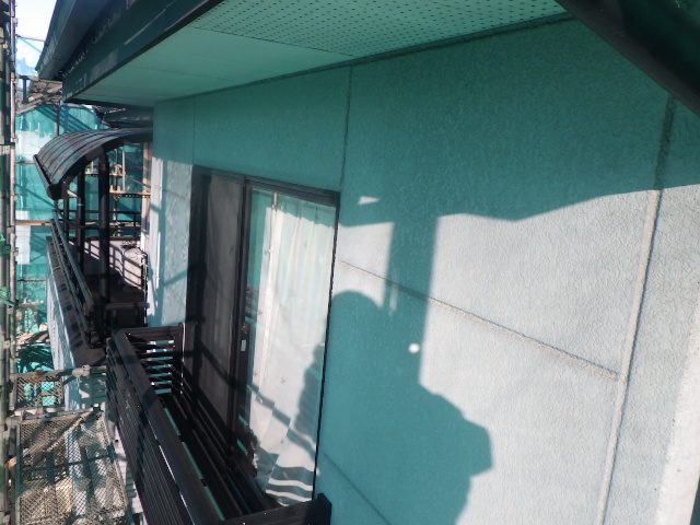 上段外壁の施工前です