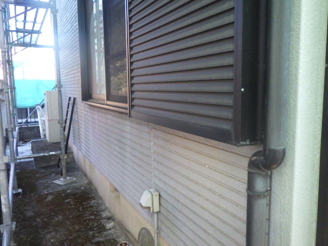 下段外壁の施工前です