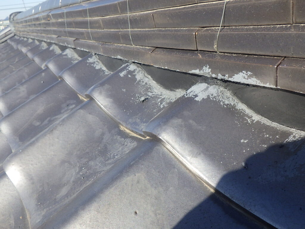 ２階の漆喰詰め増し取り直しが終了しました