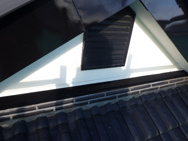 妻壁の施工後です