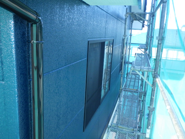 上段外壁の施工後です