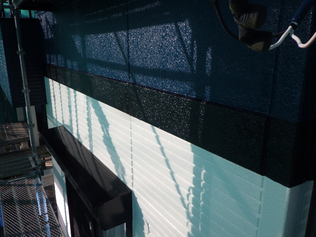 中段外壁の施工後です