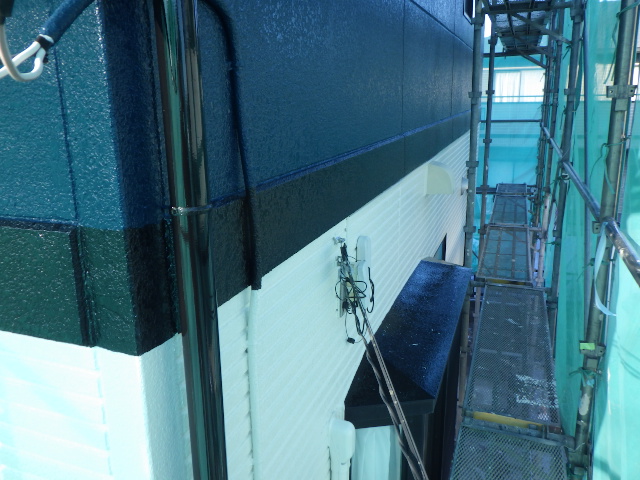 中段外壁の施工後です