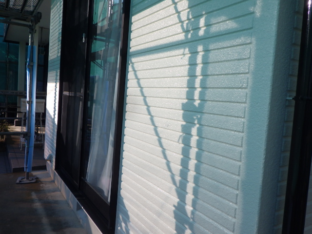 下段外壁の施工後です