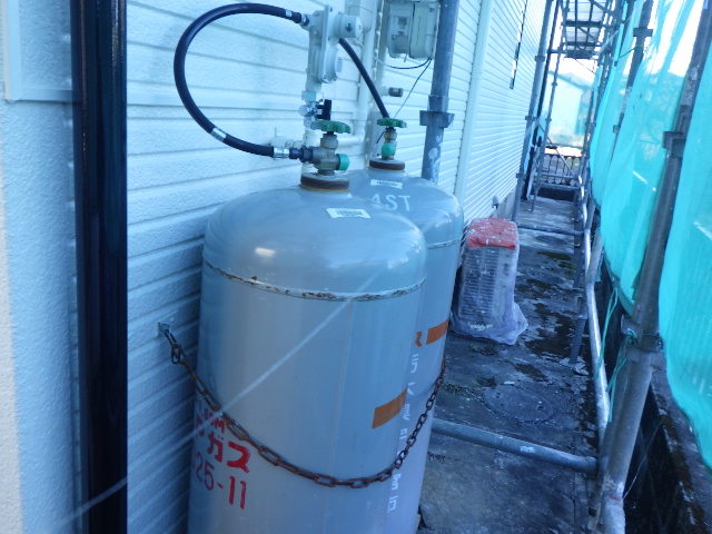 下段外壁の施工後です