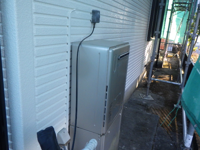 下段外壁の施工後です