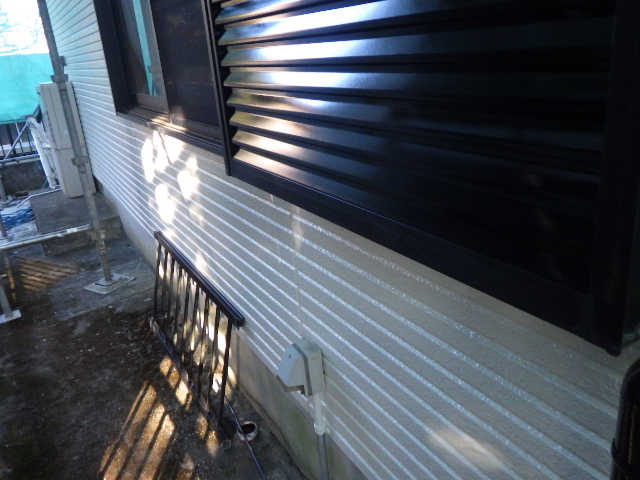 下段外壁の施工後です