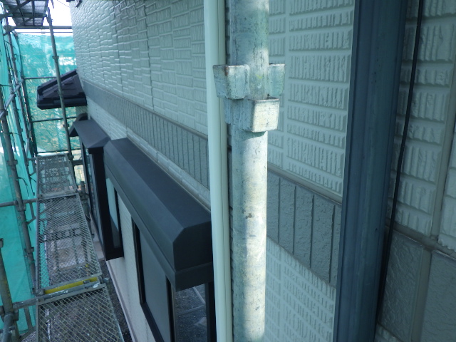 施工前の中段外壁の状態です
