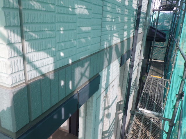 施工前の中段外壁の状態です