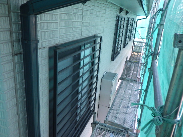 施工前の中段外壁の状態です