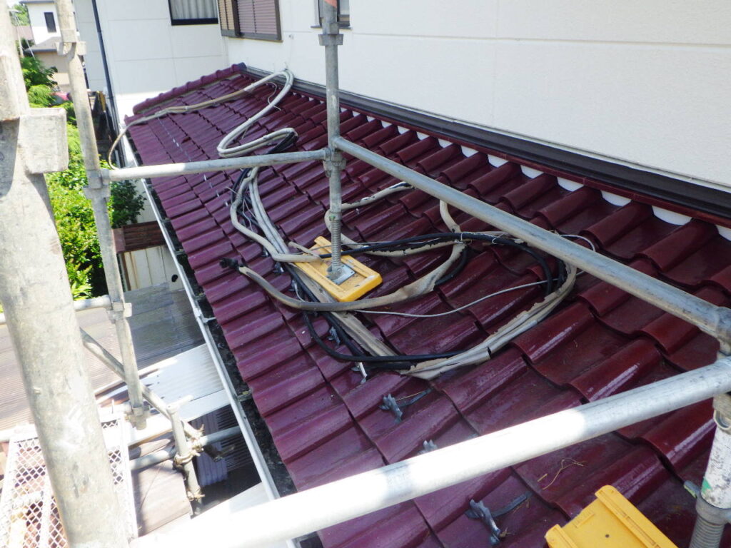 温水器の配管を撤去しました