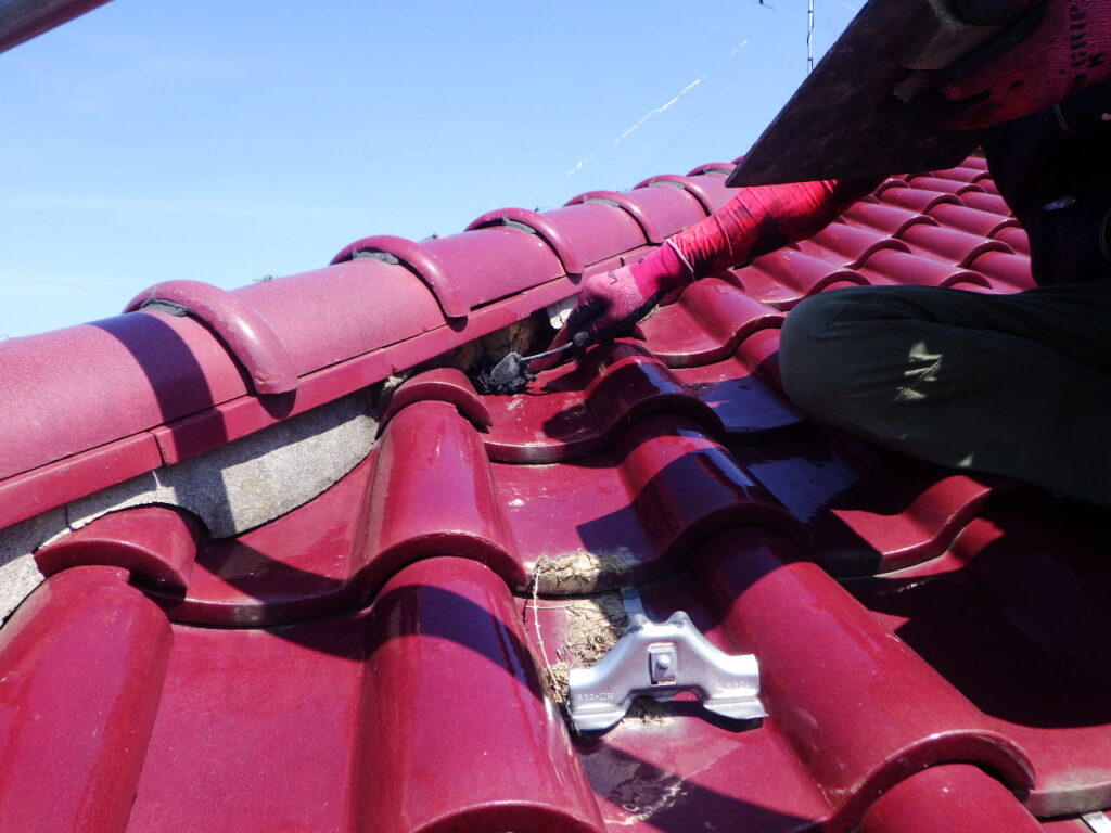 漆喰入れ中です