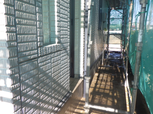 施工後の下段外壁の状態です