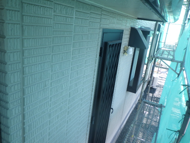 施工後の中段外壁の状態です