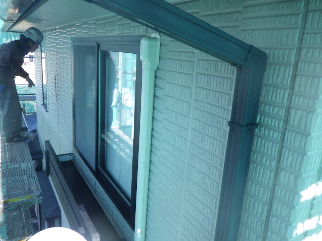 施工後の上段外壁の状態です