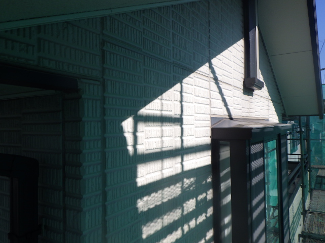 施工後の上段外壁の状態です