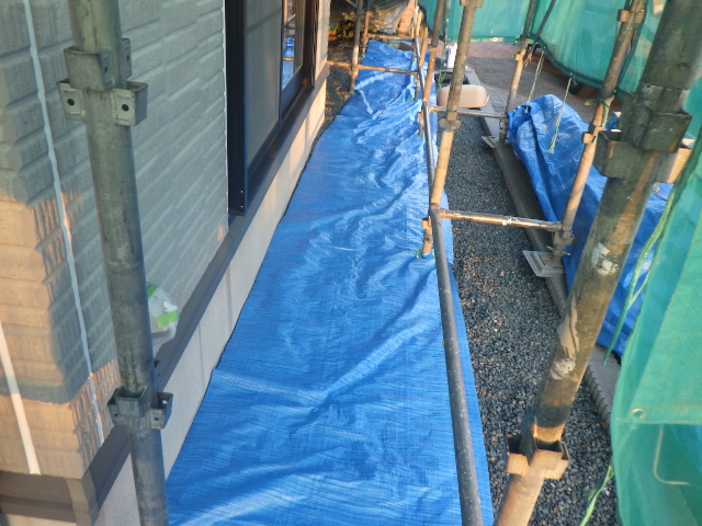 土間養生が終了しました
