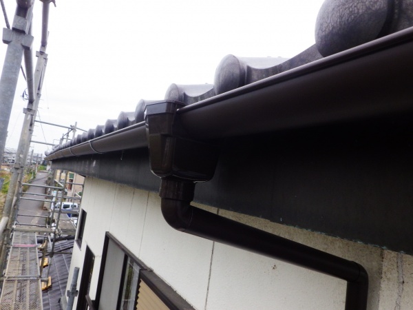雨樋交換工事の完工です