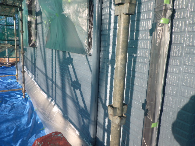 外壁の中塗り終了です