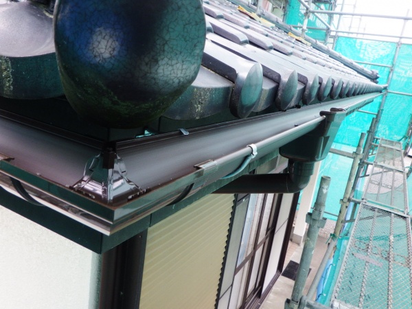 雨樋交換工事の完工です