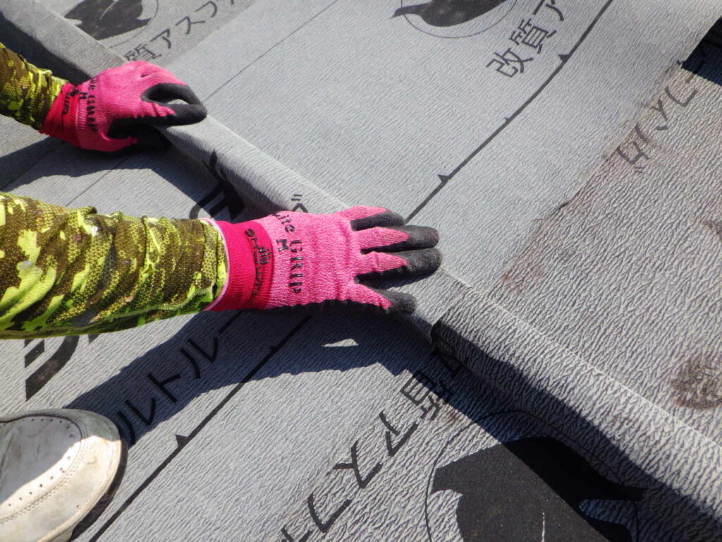 ルーフィング２段目の固定です