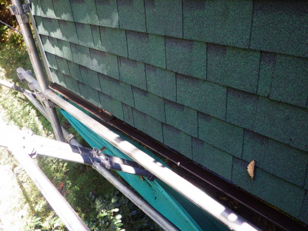 清掃後の軒樋の状態です