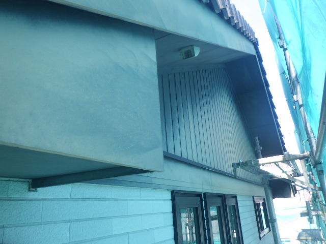 洗浄後の妻壁の状態です