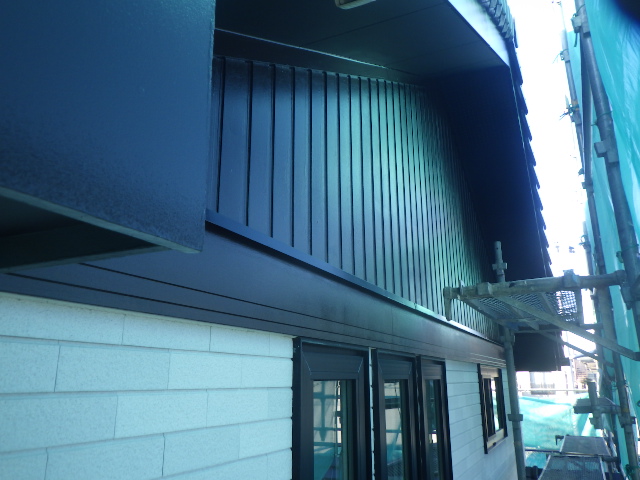 妻壁の施工後です