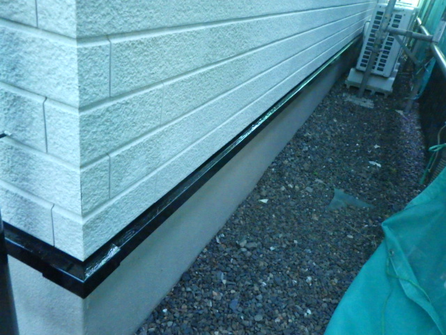 土台水切りの施工後です