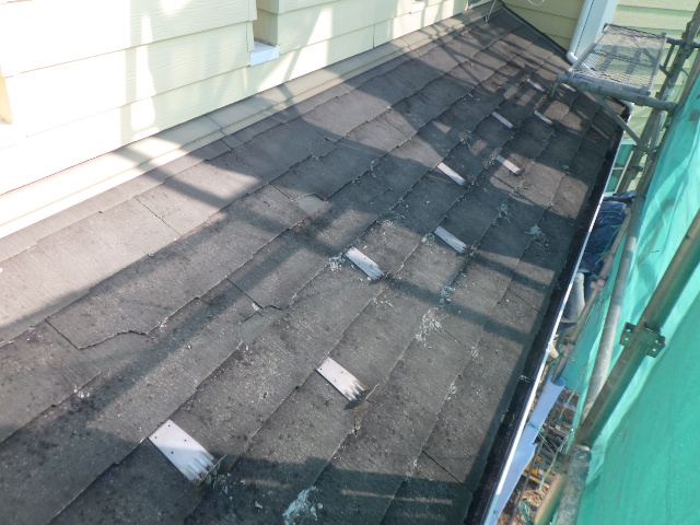 施工前の下屋根の状態です