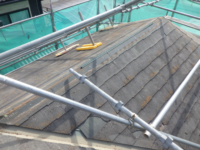 大屋根の役物撤去終了です